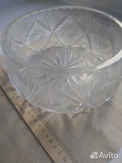 Хрусталь. Ваза и блюдо