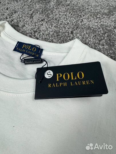 Лонгслив polo ralph lauren белый