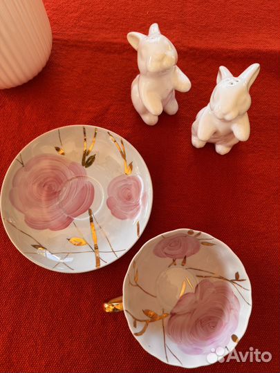 Чайная пара из сервиза Весенний, Дулево