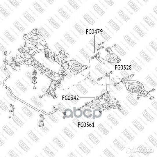 Сайлентблок заднего рычага зад FG0342 fixar