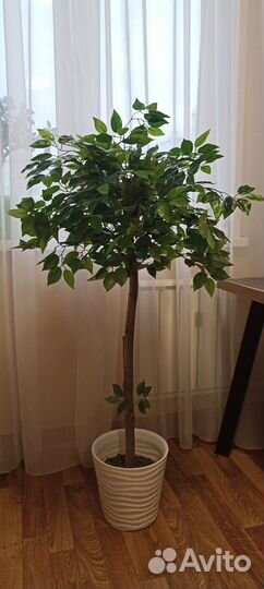 Дерево искусственное Фикус 125 см, натур ствол