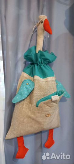 Кукла тильда,Пакетница гусыня из ткани