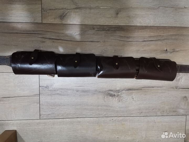 Патронташ комбинированный кожаный