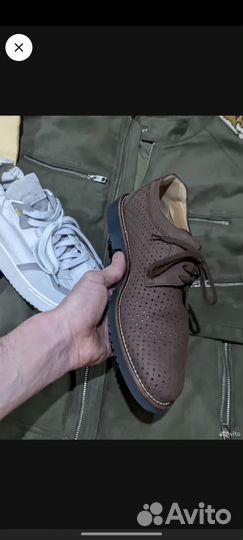 Оригинальные обувь 40-40.5+кypточка М замша