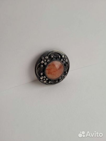 Винтажная брошь серебро