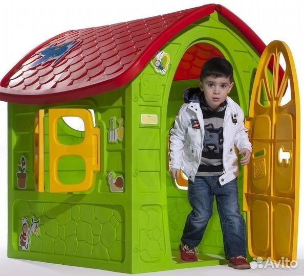 Детский игровой пластиковый домик 114*114*151 см