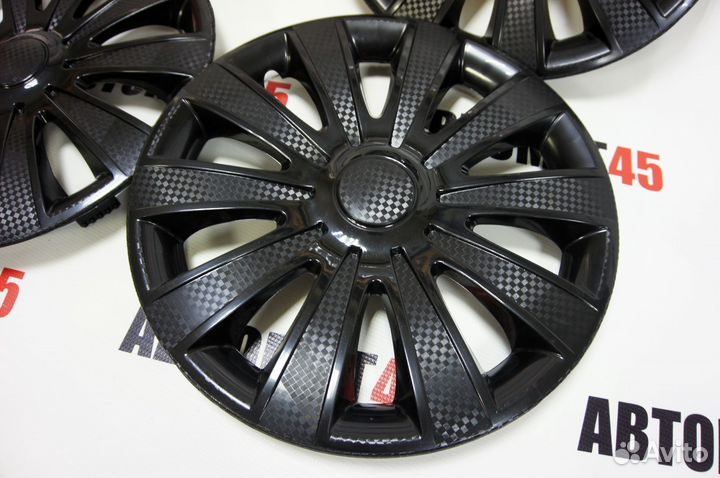 Колпаки R14 R15 star Карат Черный