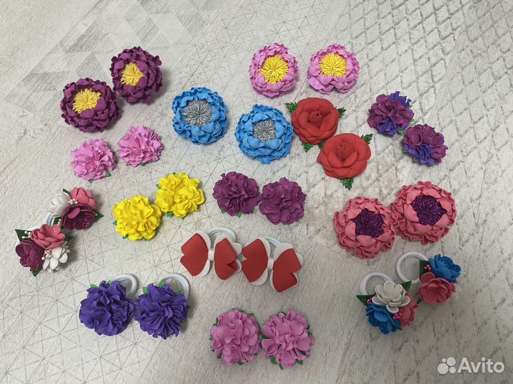 Резинки и заколки из фоамирана ручной работы