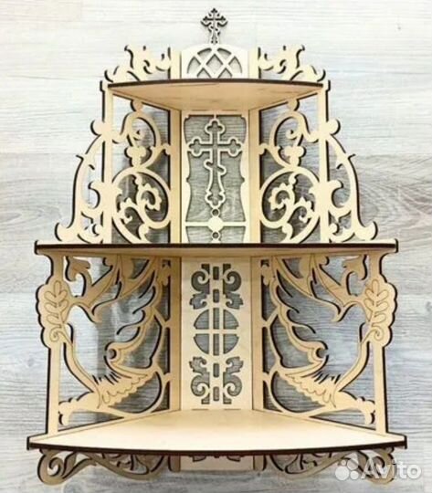 Угловая полка для икон