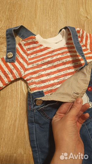 Полукомбинезон джинсовый и лонг 80 р-р