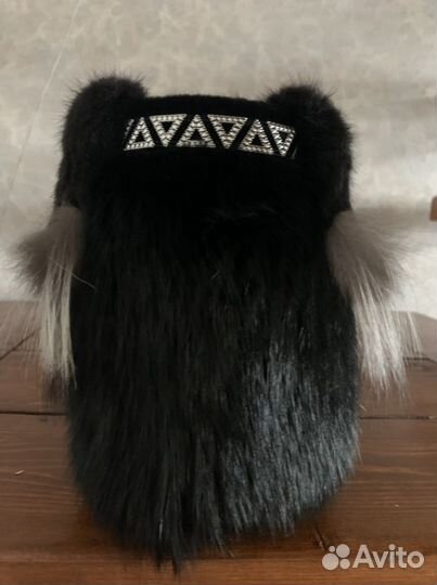 Шапка норковая с чернобуркой