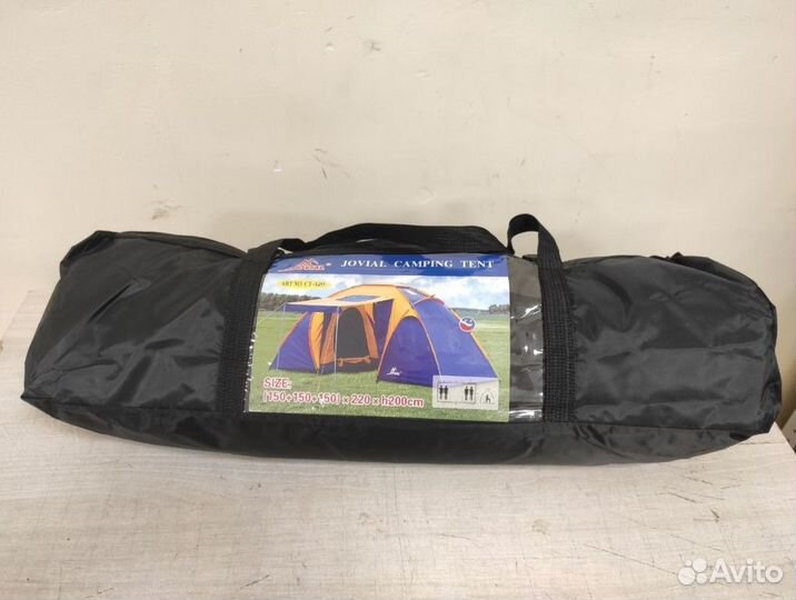 Туристическая палатка 4х местная с тамбуром