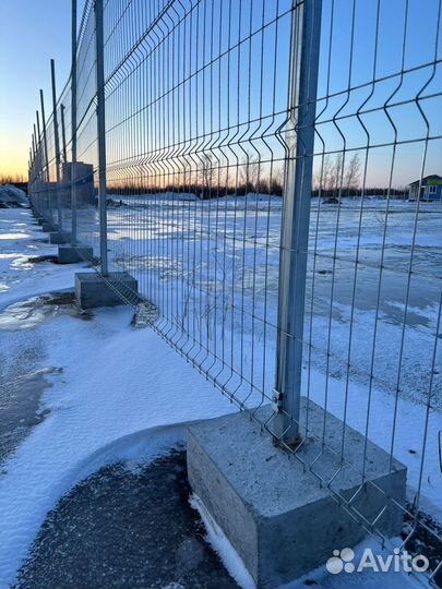 Фундамент под знак Ф2-4, блок под забор