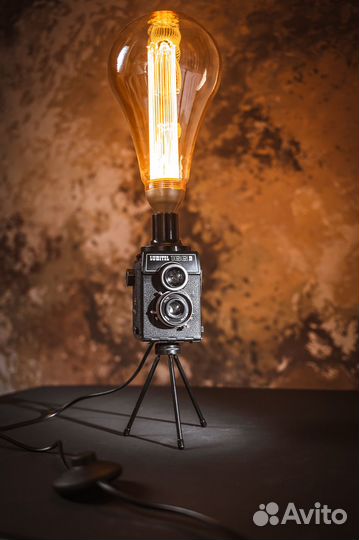 Винтажный светильник из фотокамеры Любитель лофт