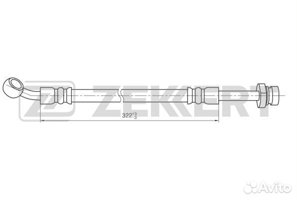 Шланг тормозной передний левый Hyundai Santa Fe