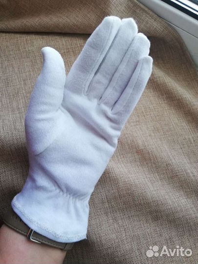 Перчатки парадные белые 100 хлопок