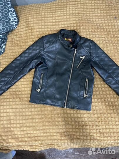 Куртка кожанка косушка детская 4-7 лет