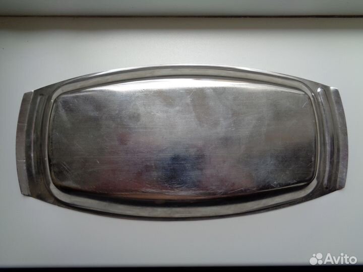 Блюдо из толстой нержавейки СССР новое
