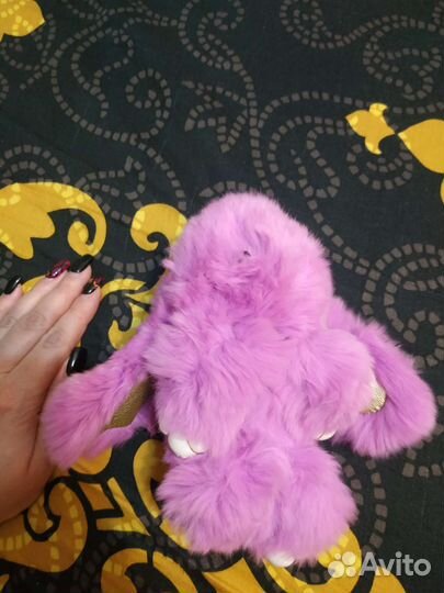 Зайка из натурального меха