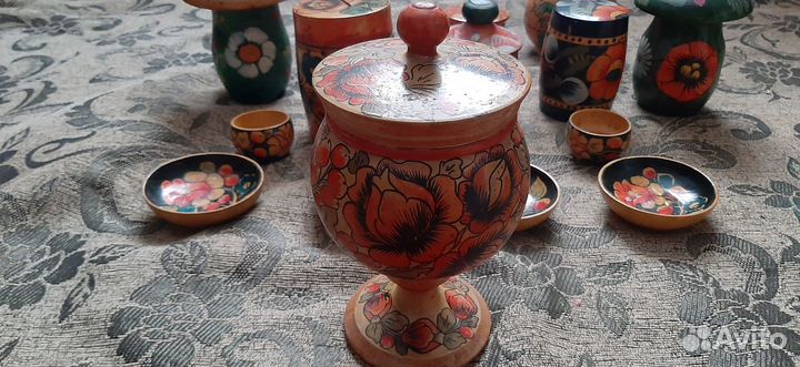 Посуда из дерева.хохлома