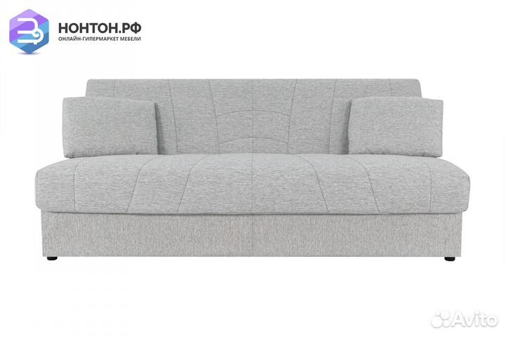 Диван книжка Ручеек рогожка светло-серая