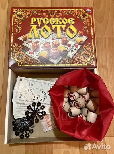 Лото в деревянной шкатулке