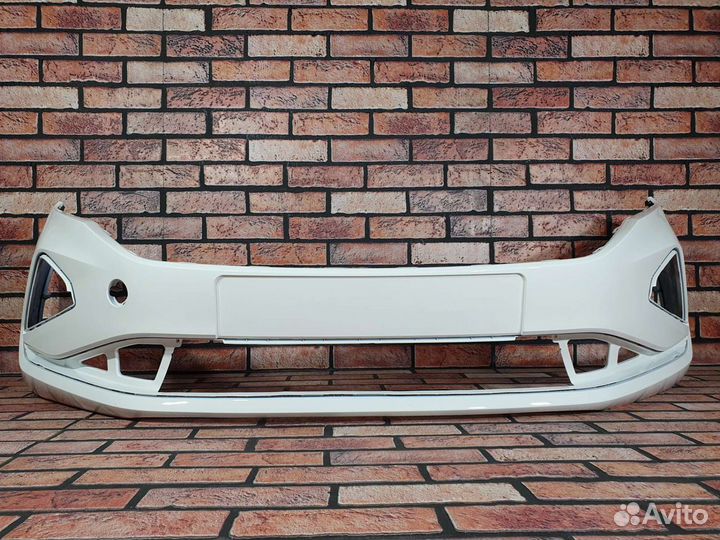 Бампер передний белый VW Polo 6 20-22 новый