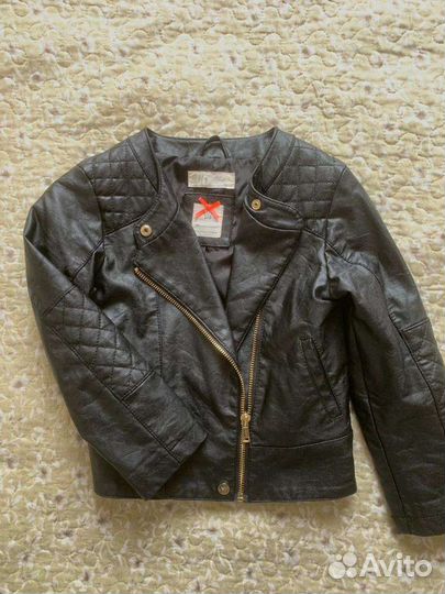 Кожаная куртка косуха H&M,р.110-116