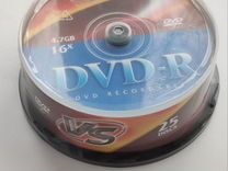 Диск DVD-R 4.7 Gb Cake Box 25 шт