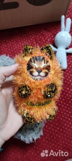 Мягкая игрушка мишка Тедди; кот, заяц ручная р-та