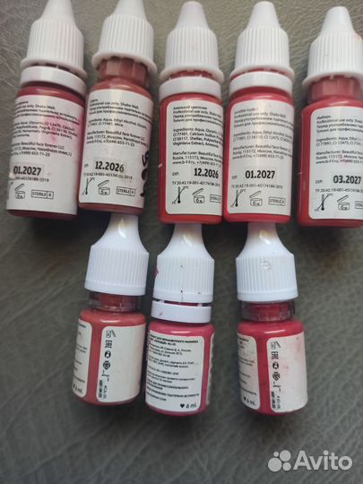 Пигменты для татуажа губ и бровей