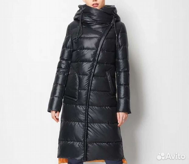 Пуховик женский длинный 46