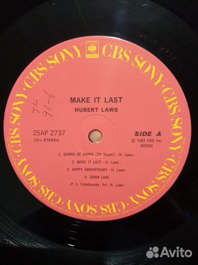 Hubert laws - Make It Last (Japan) NM / NM