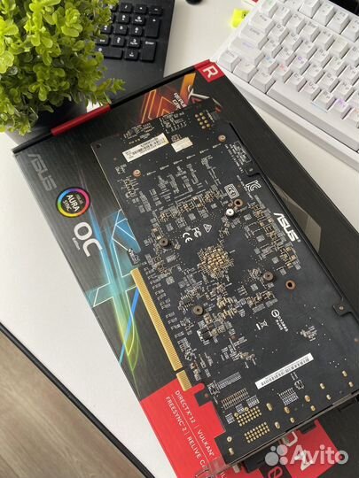 Видеокарта asus RX 570 4GB ROG strix