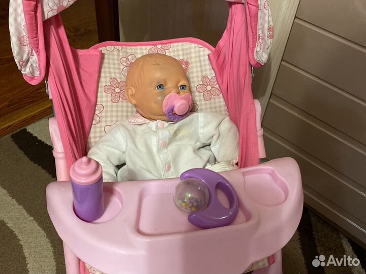 Коляска для куклы baby born с куклой