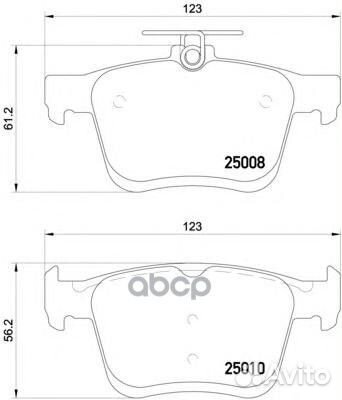 Колодки тормозные дисковые зад P85125 Brembo