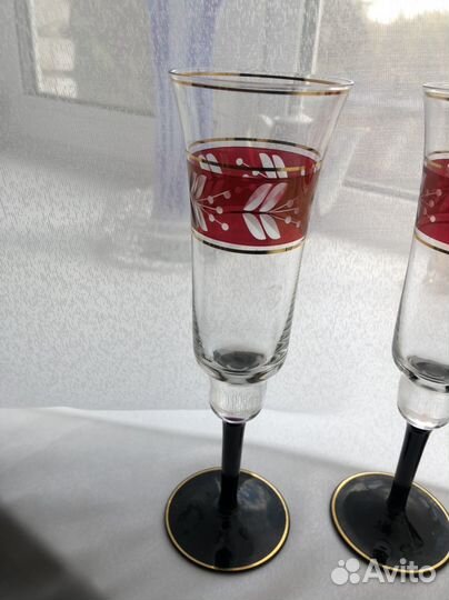 Фужеры цветное стекло