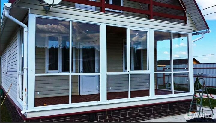 Остекление террасы балкона веранды