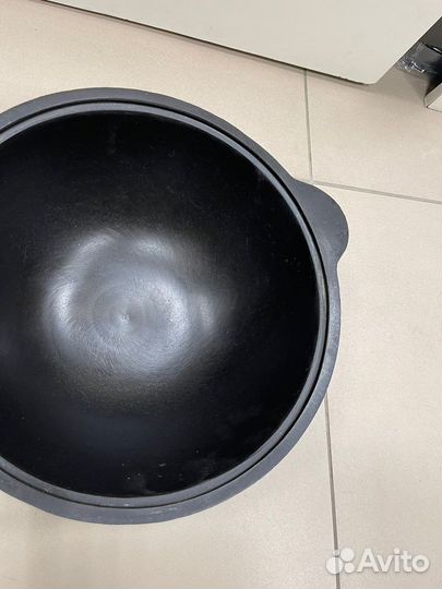 Казан чугунный узбекский 10л с крышкой