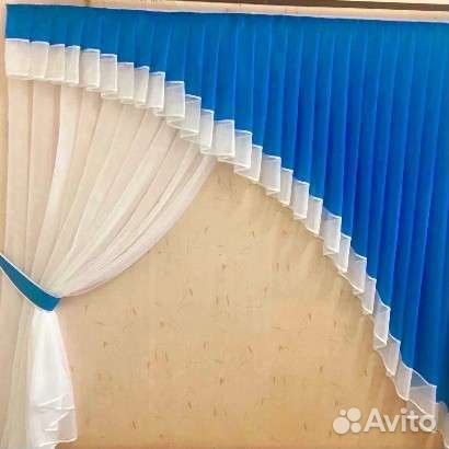 Шторы на кухню с тюлью