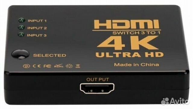 Hdmi адаптер (сплиттер) 1/2 4K