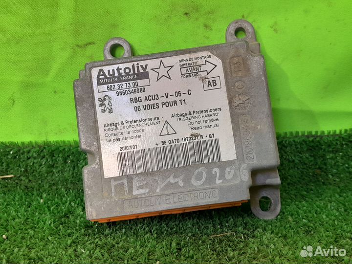 Блок управления AIR BAG Peugeot 206