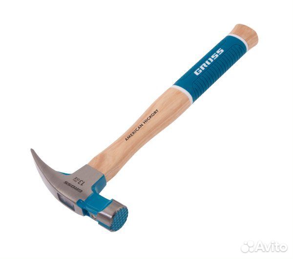 Молоток-гвоздодер, 380 г, угол 75, магнит, обрези