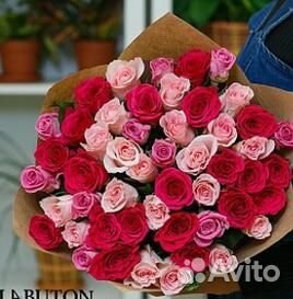 Коробка из 51 розы Цветы