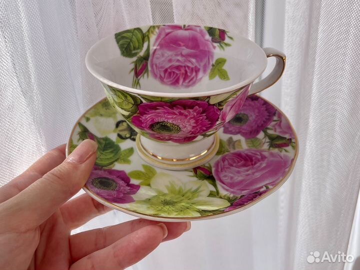 Новая чайная пара, чашка с блюдцем