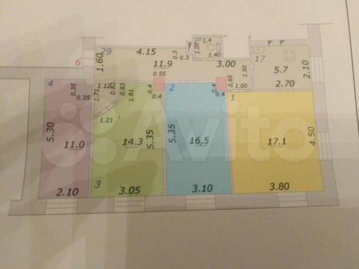 4-к. квартира, 77,9 м², 2/2 эт.