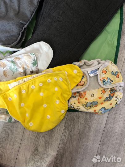 Многоразовые подгузники трусики + вкладыши бамбук
