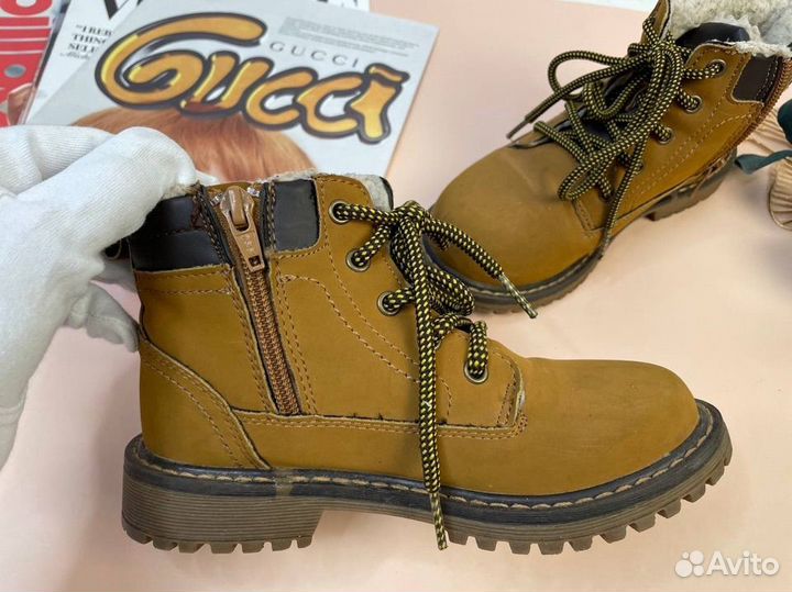 Ботинки детские 30 зимние бежевые