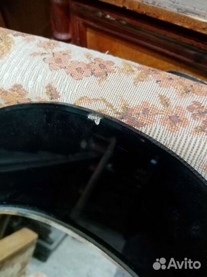 Зеркало винтажное овальное на тёмной основе