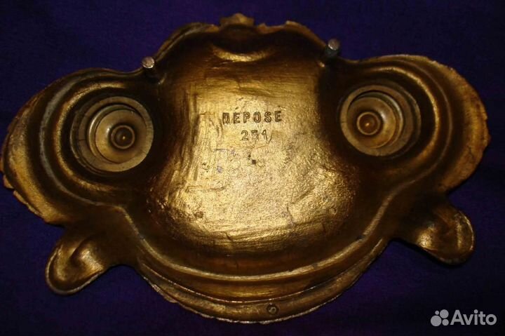 Старинная чернильница письменный прибор Франция